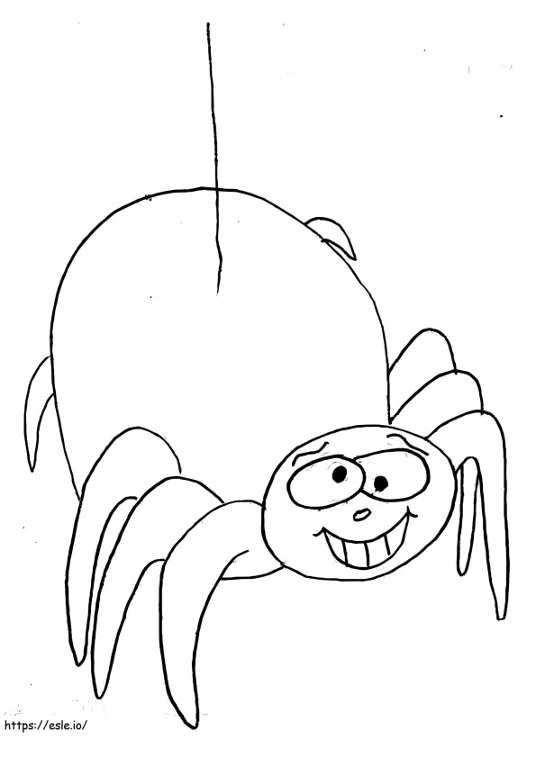 Crazy Spider coloring page