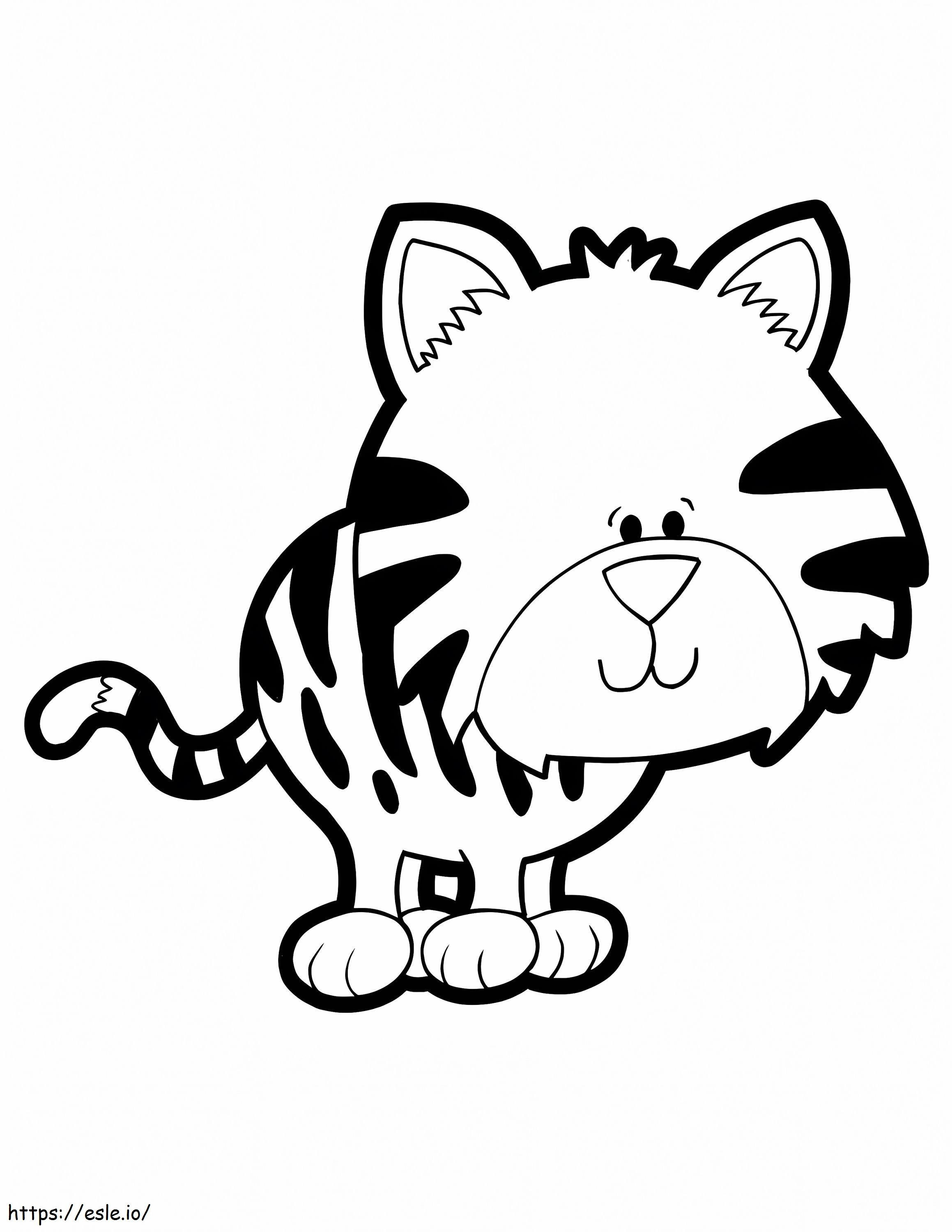 Doce tigre para colorir