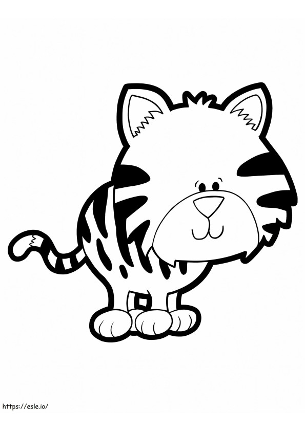 Doce tigre para colorir