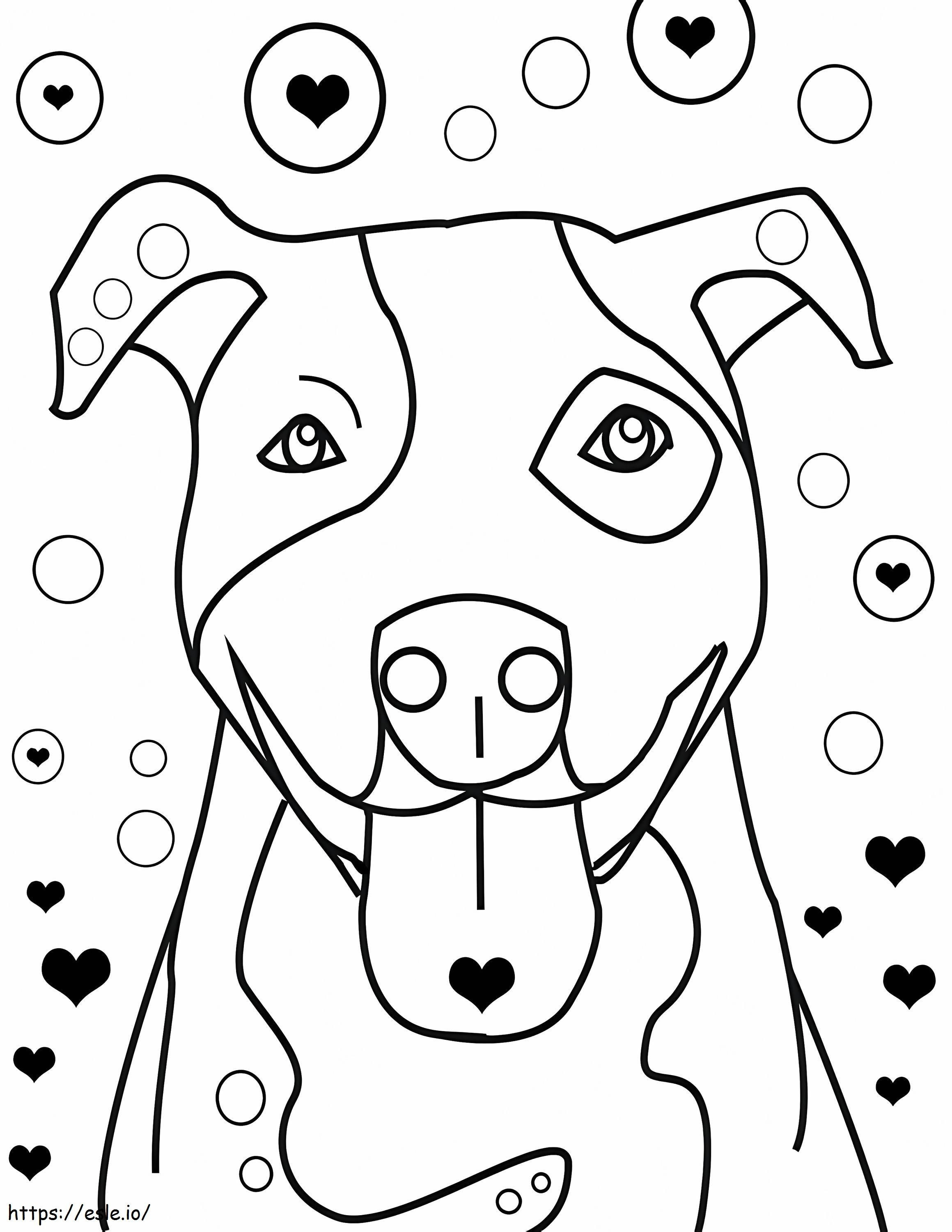 A Cute Pitbull coloring page