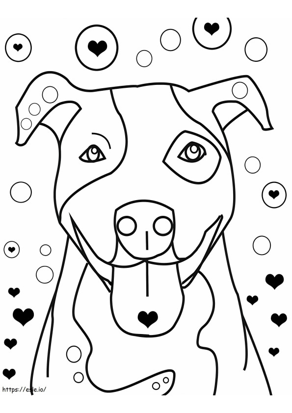 A Cute Pitbull coloring page