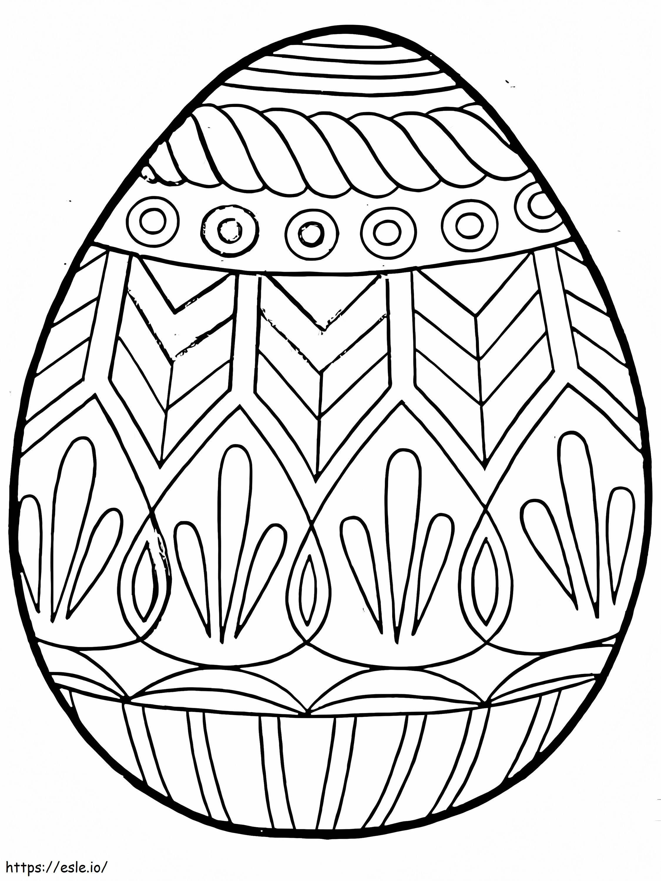 Uovo di Pasqua semplice da colorare