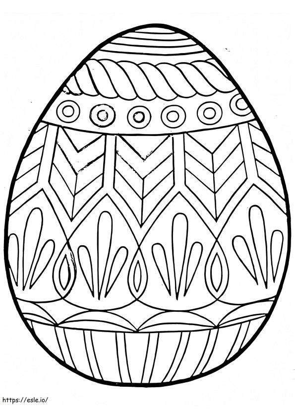 Coloriage Oeuf de Pâques simple à imprimer dessin