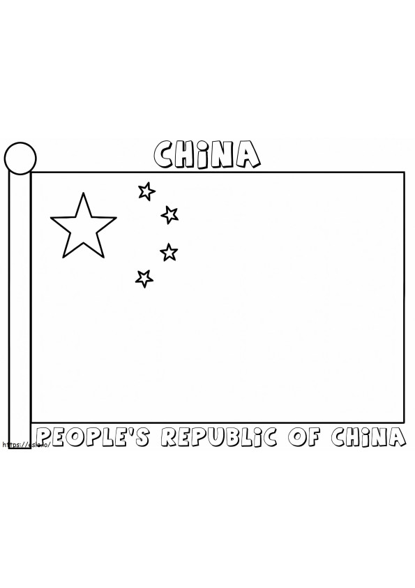 Flaga Chin 2 kolorowanka