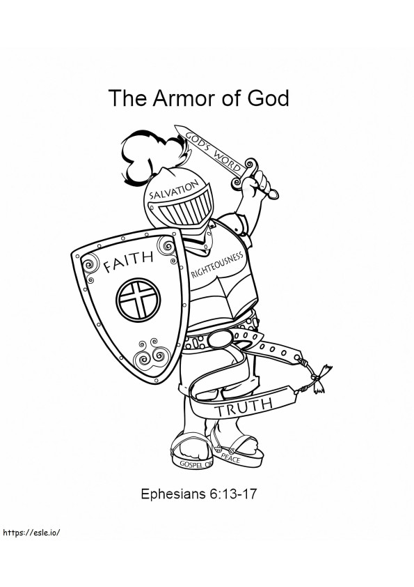 A armadura de Deus para colorir