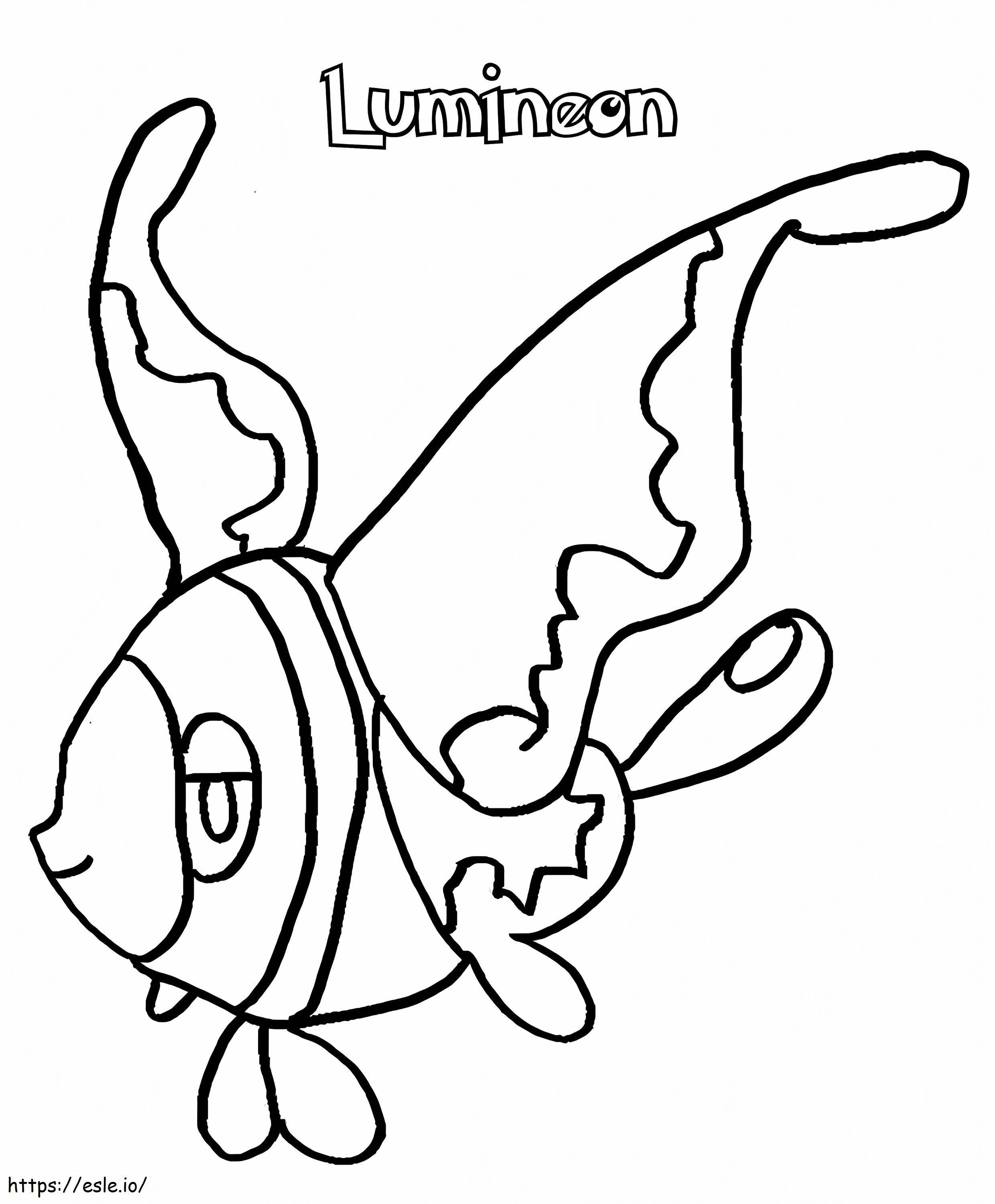 Coloriage Pokémon Lumineon Gen 4 à imprimer dessin