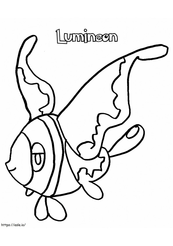 Lumineon Gen 4 Pokemon coloring page