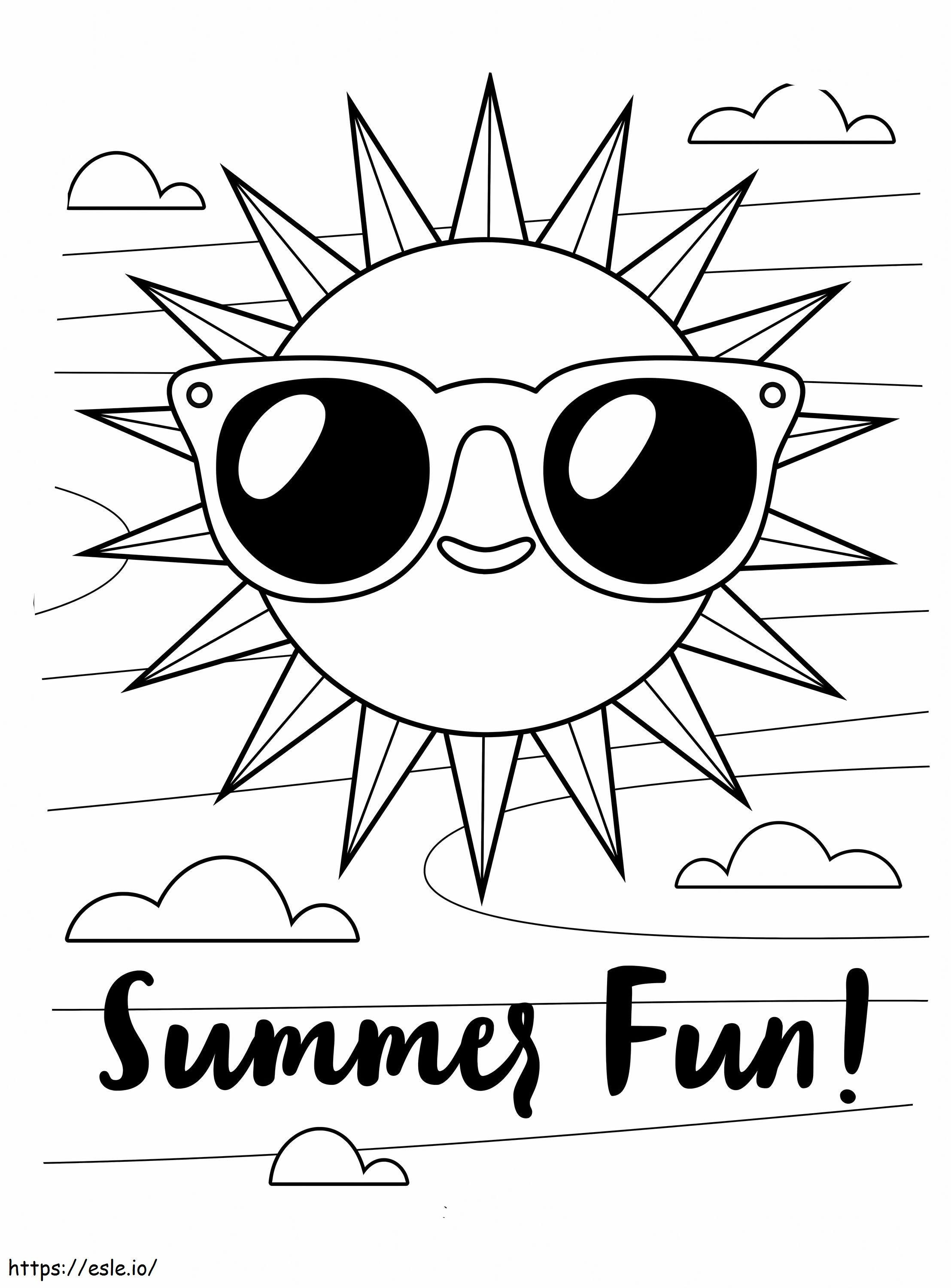 Sun And Summer coloring page