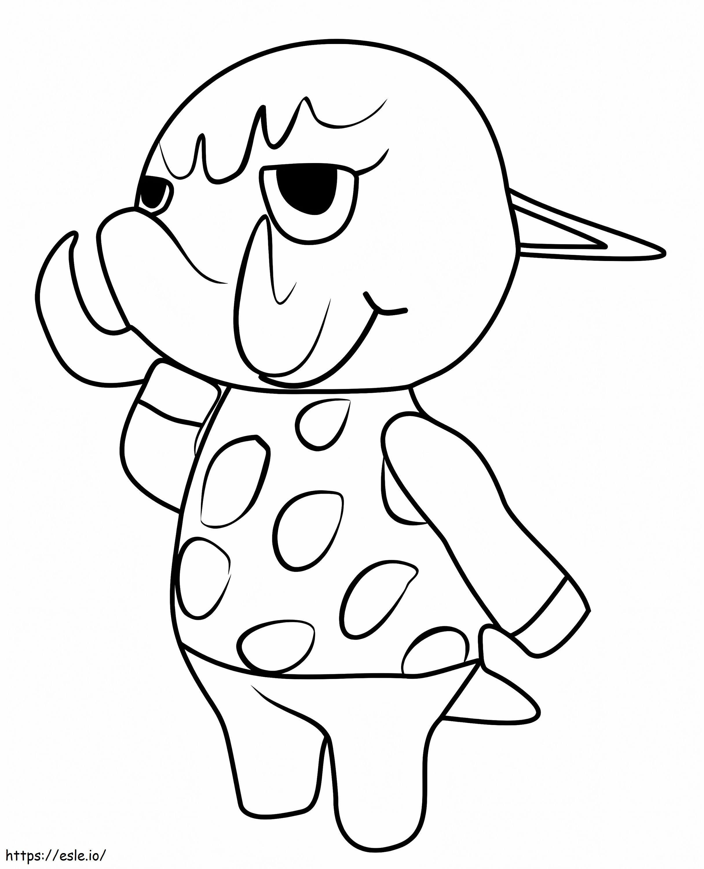 Coloriage Tucker de Animal Crossing à imprimer dessin