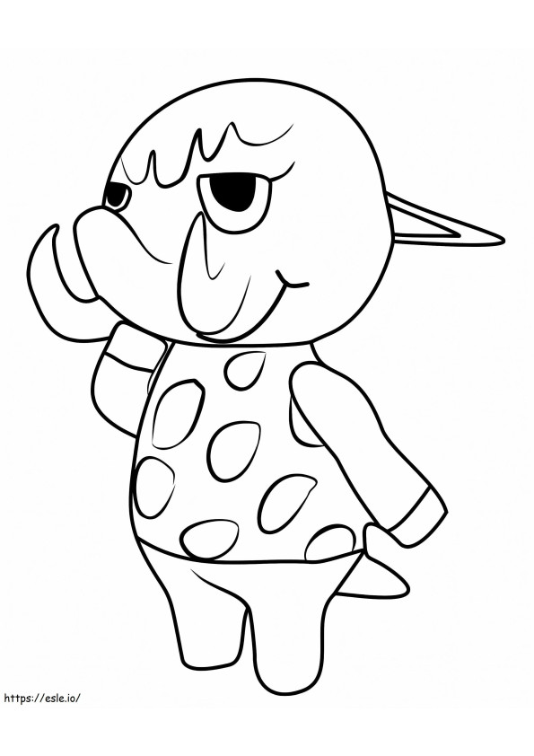 Coloriage Tucker de Animal Crossing à imprimer dessin