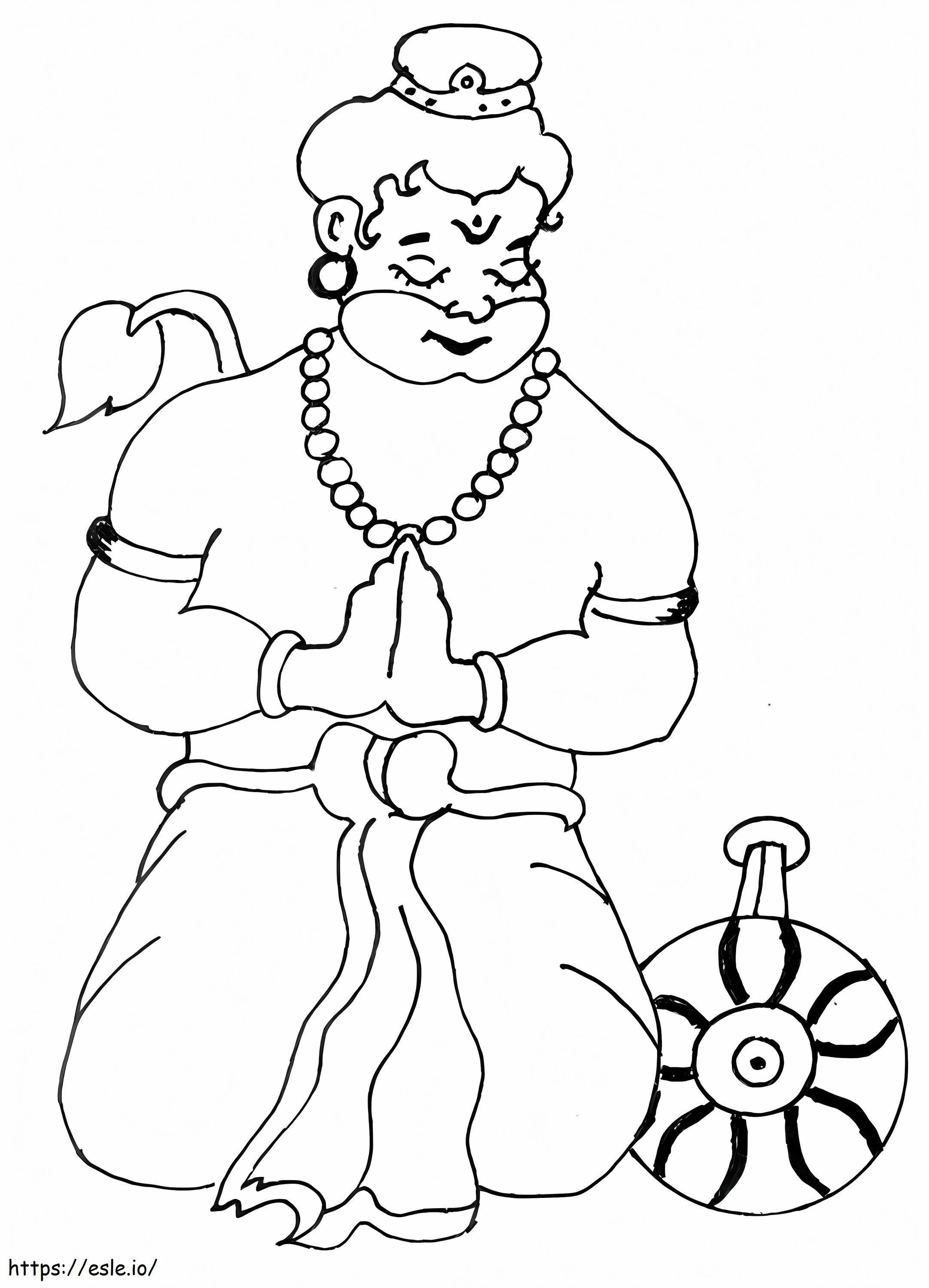 Hanuman Jayanti 4 värityskuva