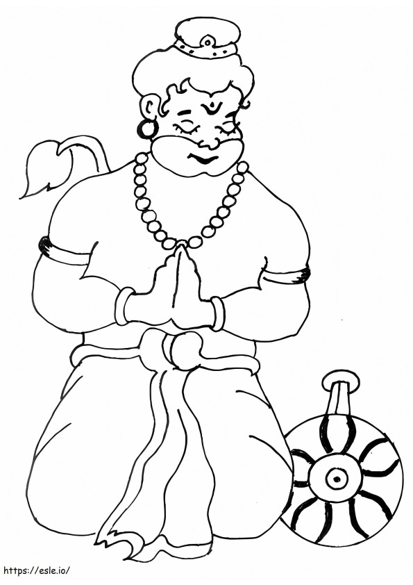 Hanuman Jayanti 4 coloring page