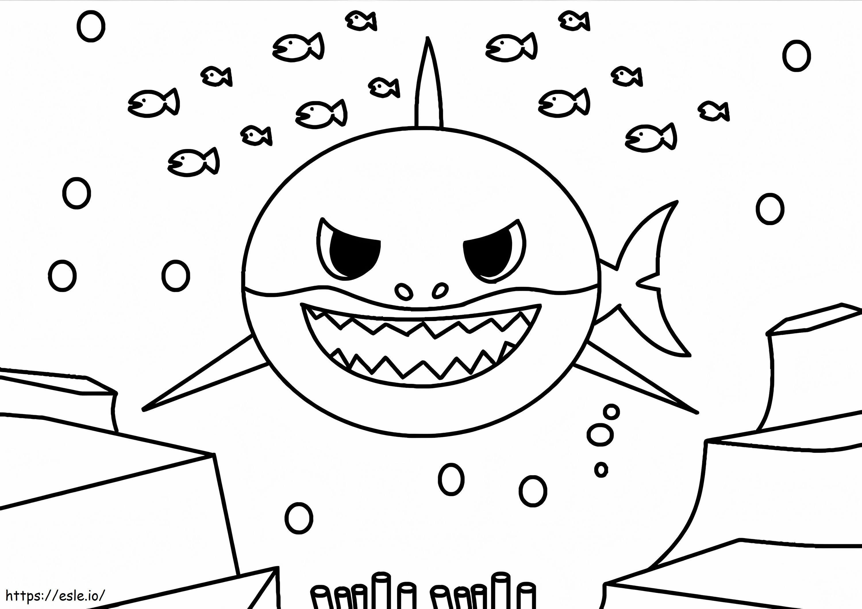 Baby Shark 3 coloring page