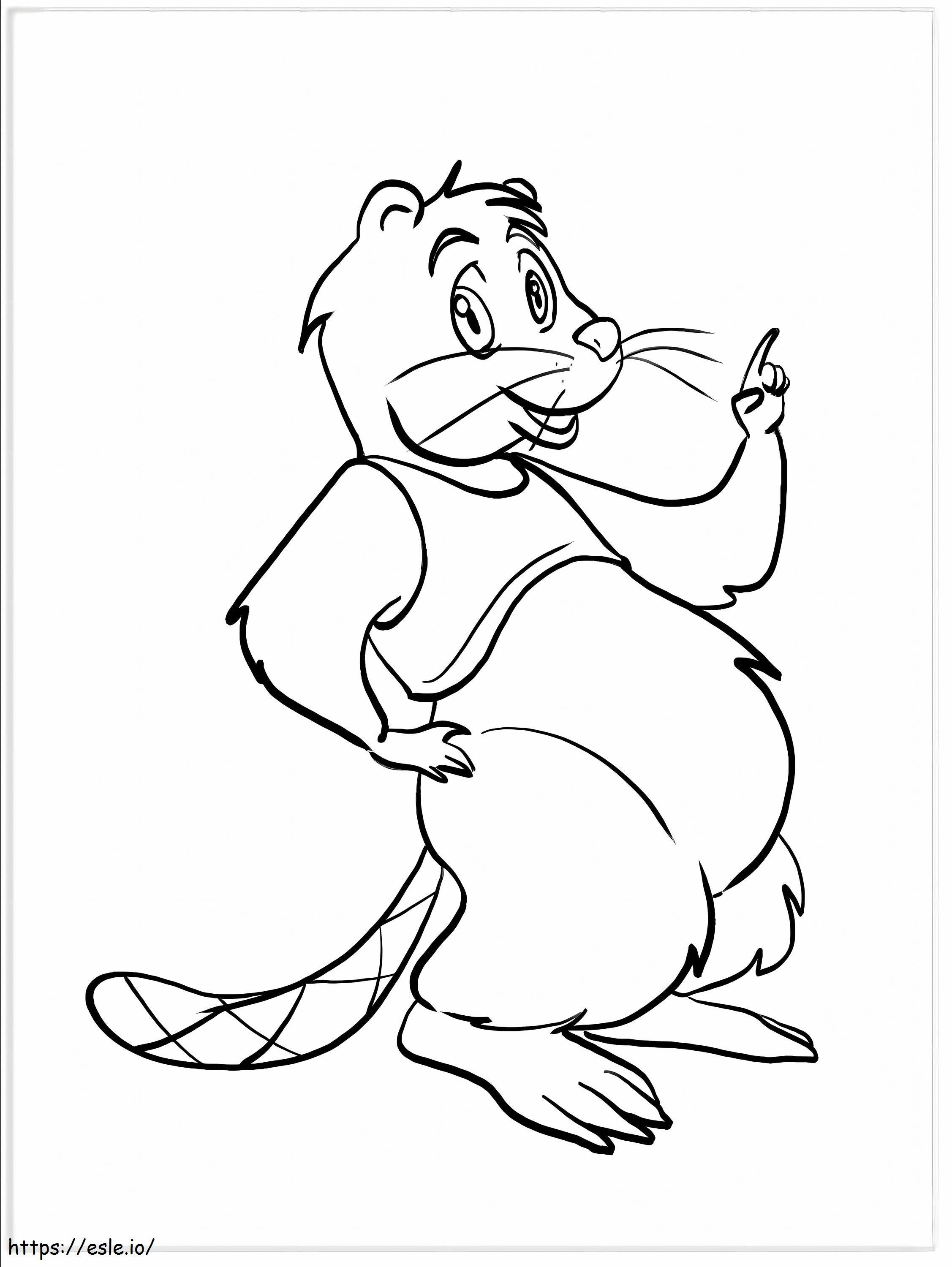 Beaver Fun coloring page