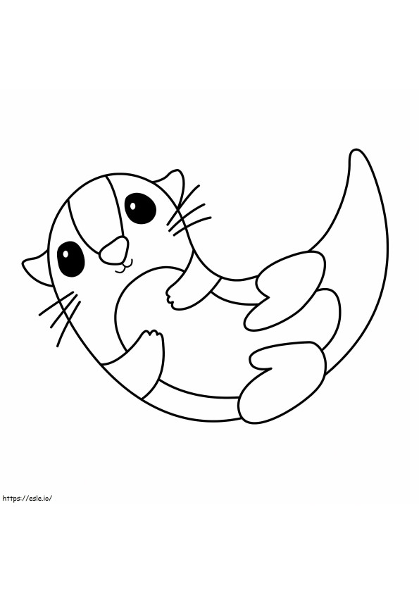Beautiful Baby Nutria coloring page