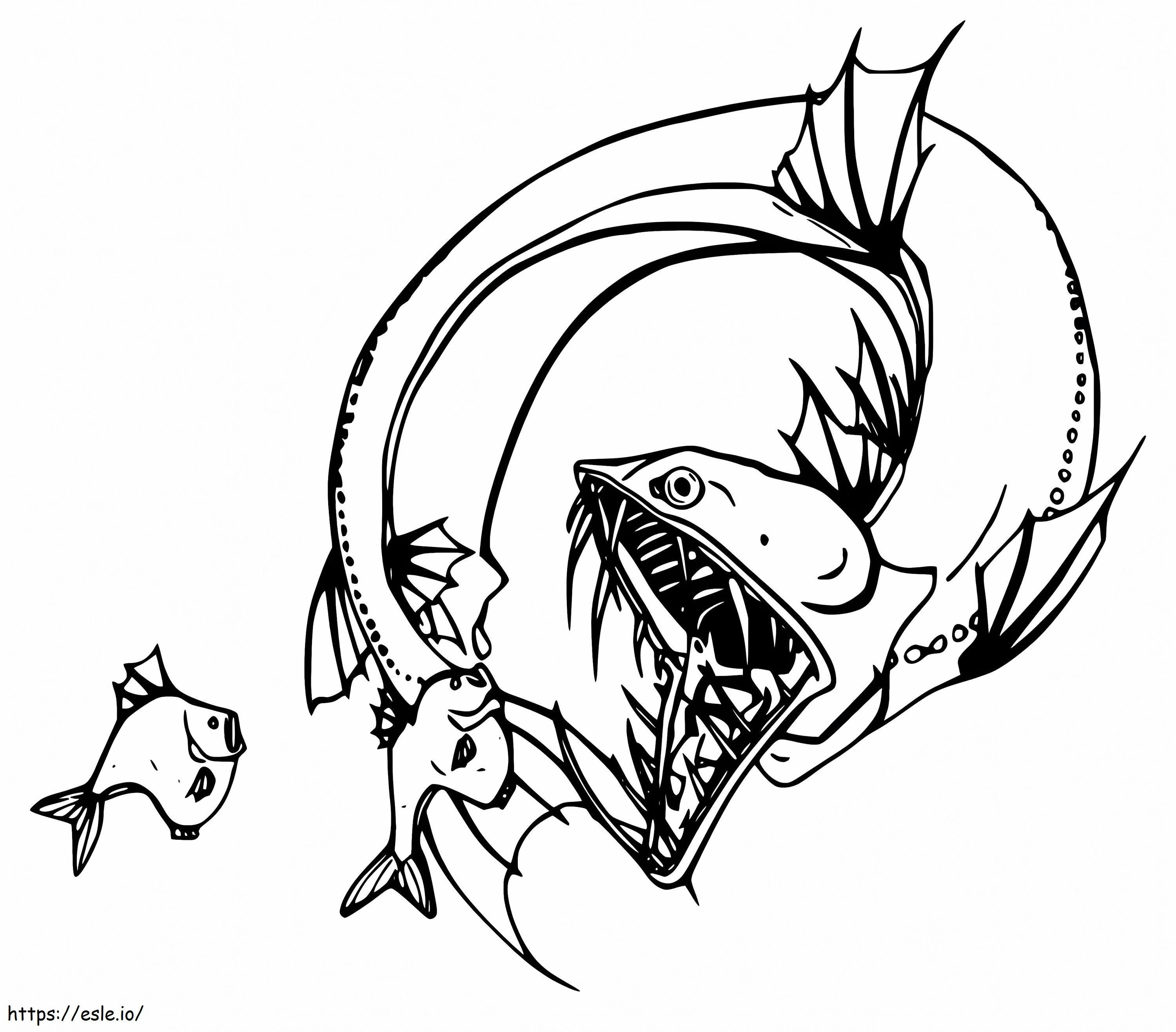 Caça ao peixe-víbora para colorir