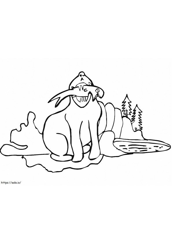 Seal Catch Of Pieces coloring page