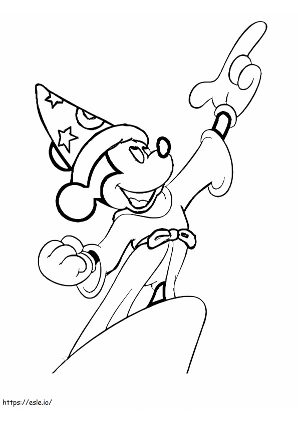 Mickey Mouse Fantasia coloring page