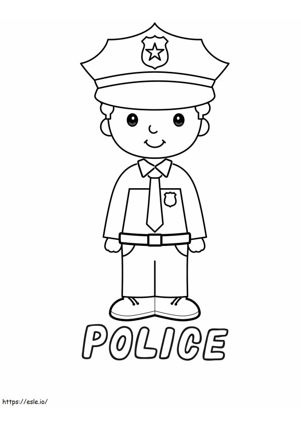 Policial para colorir