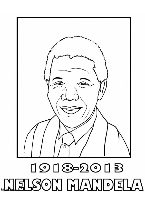 Nelson Mandela 4 de colorat