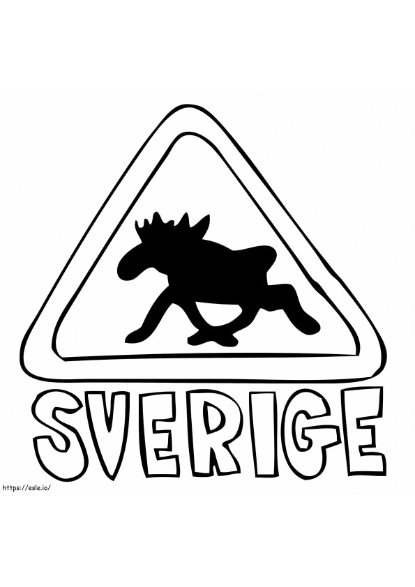 Sinal de travessia de alces Wedish