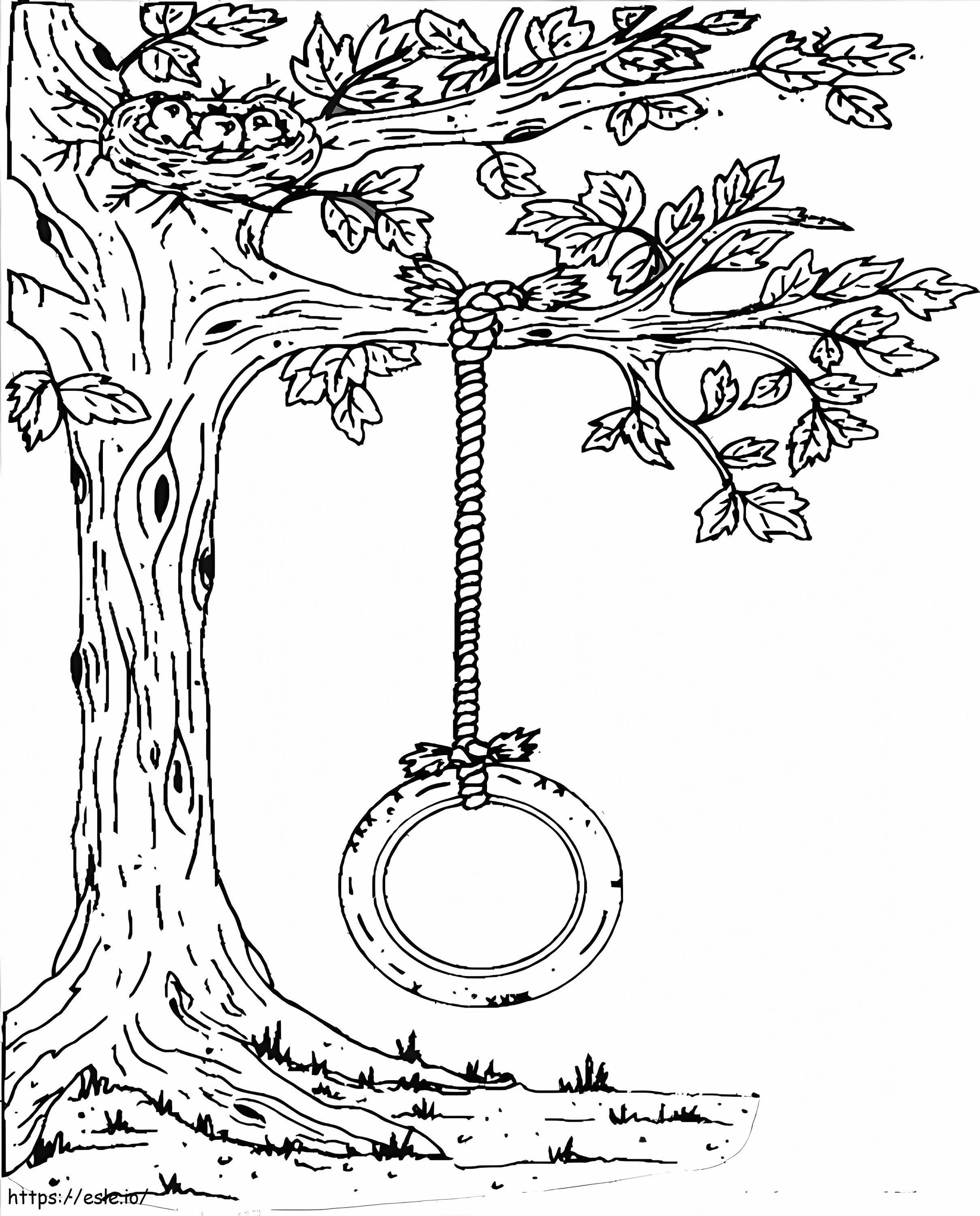A Swing coloring page