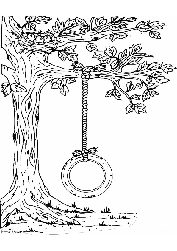 A Swing coloring page