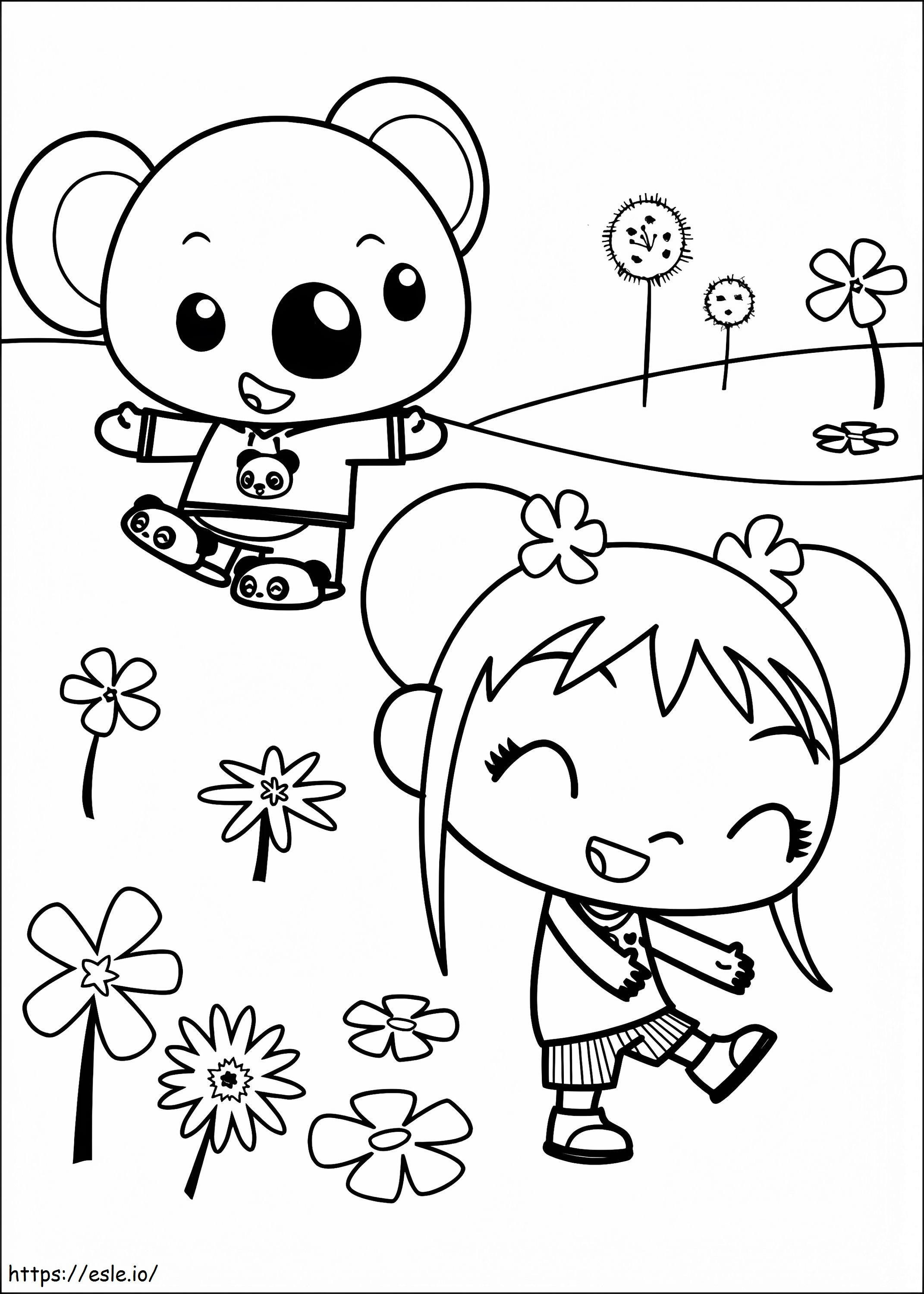 Kai Lan And Tolee coloring page