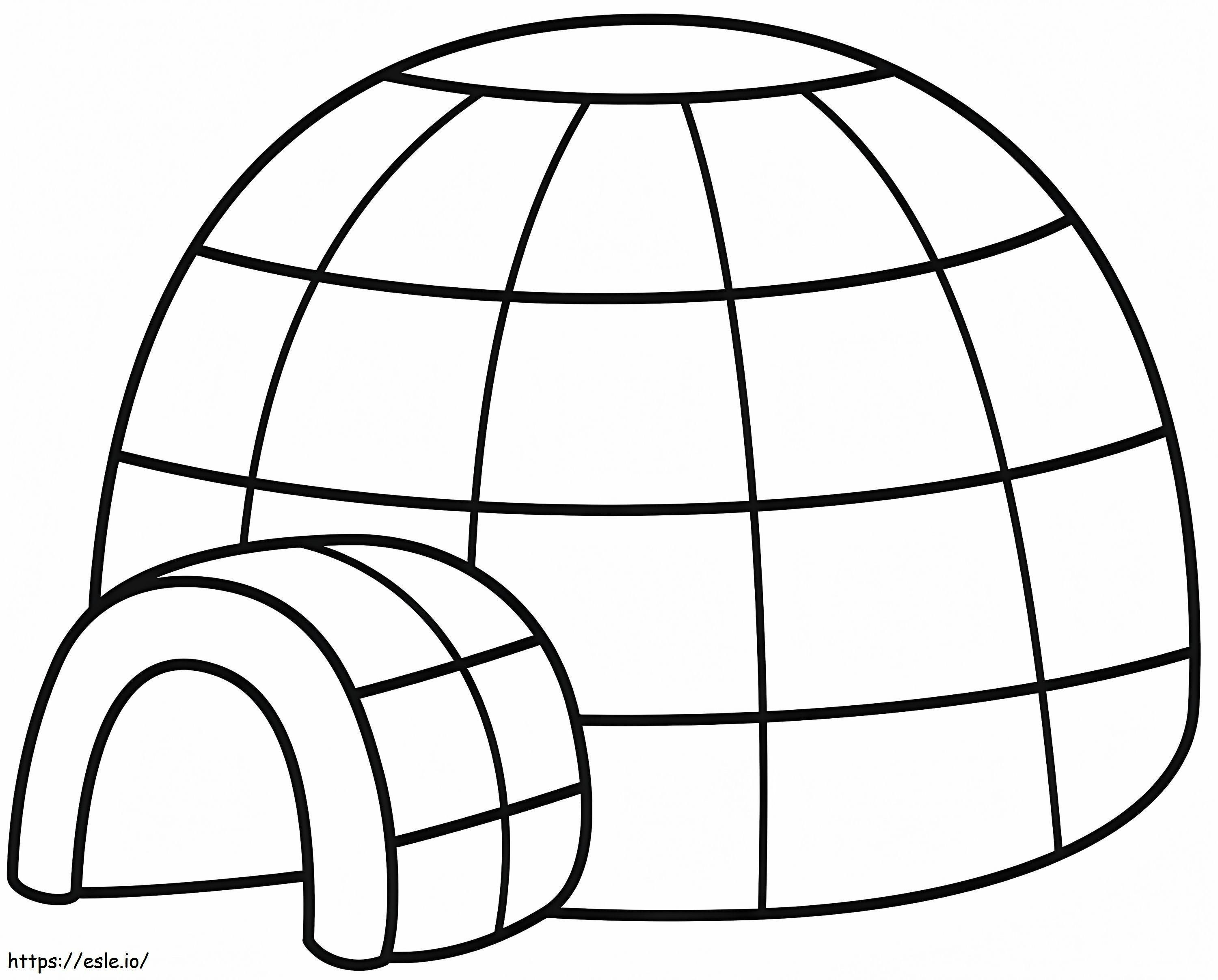Very Easy Igloo coloring page
