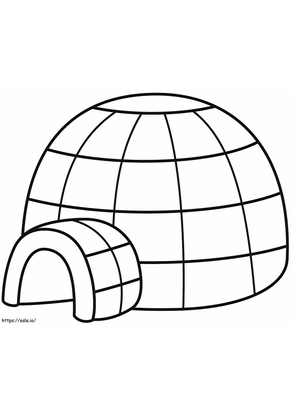 Very Easy Igloo coloring page