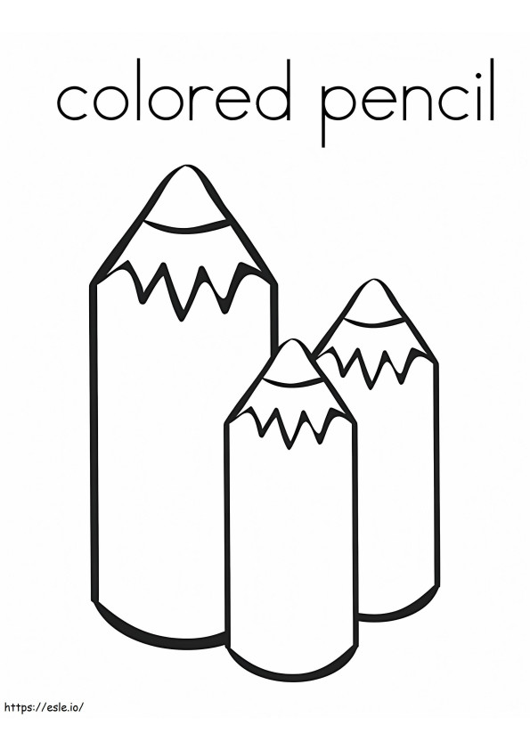 Coloriage 3 crayons à imprimer dessin