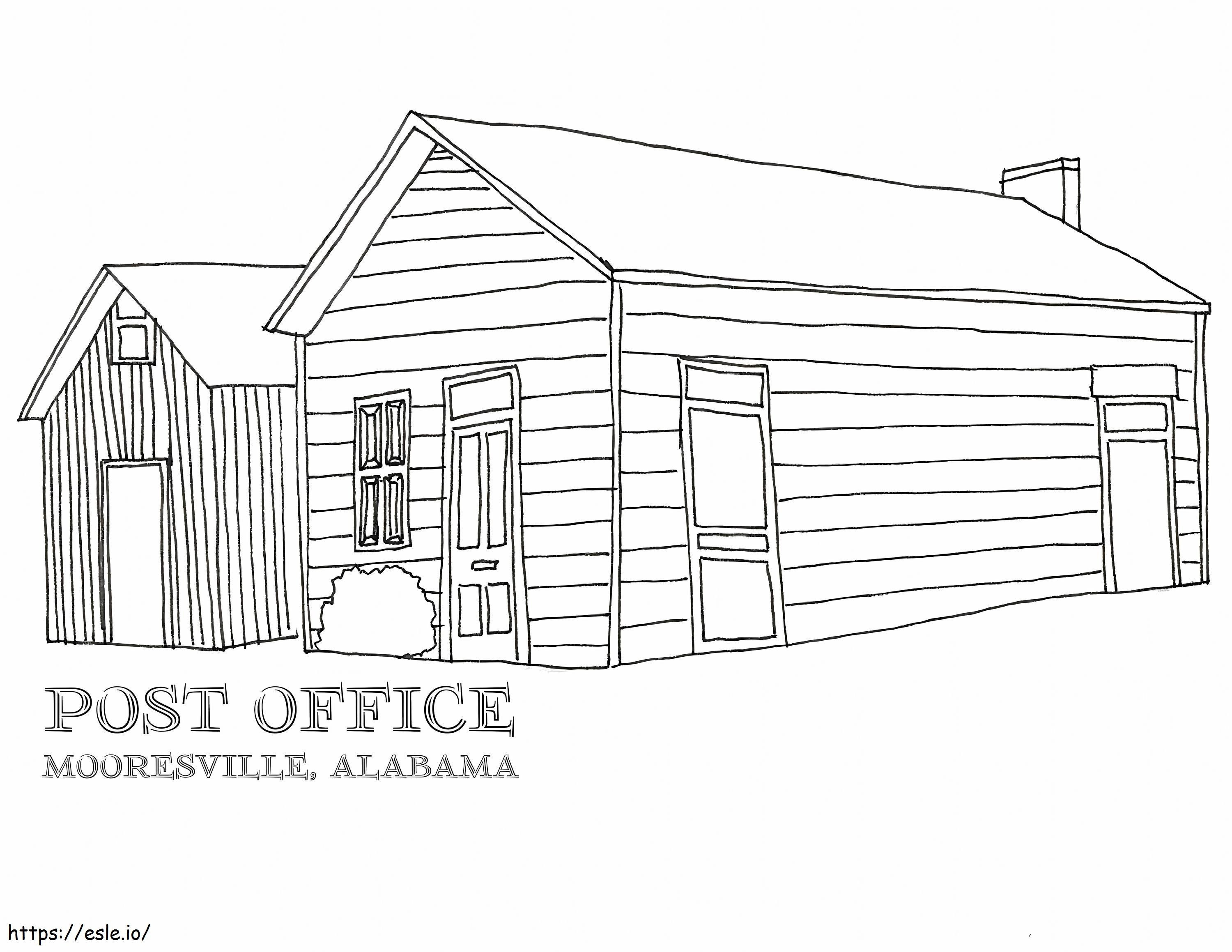 Post Office In Alabama Scaled coloring page