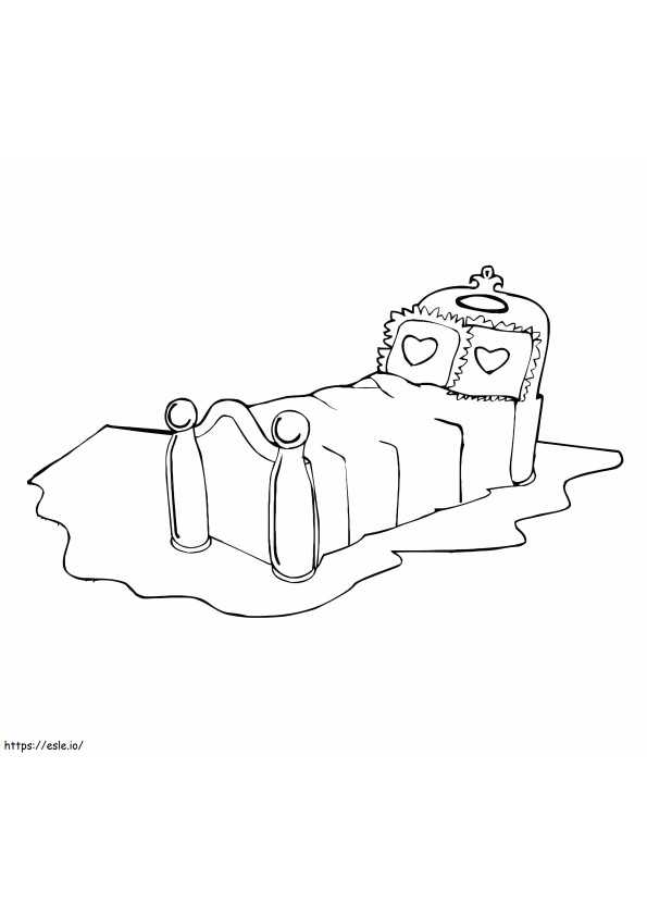 Bed 1 coloring page