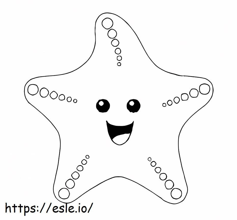 Happy Starfish coloring page