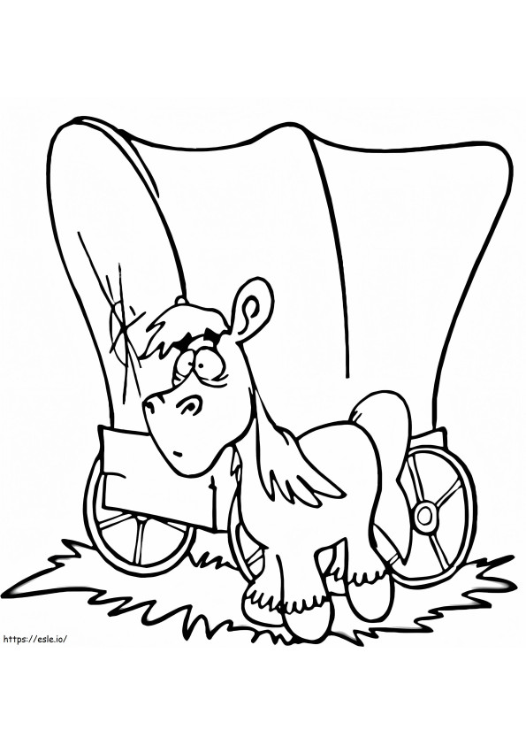 Confused Horse coloring page