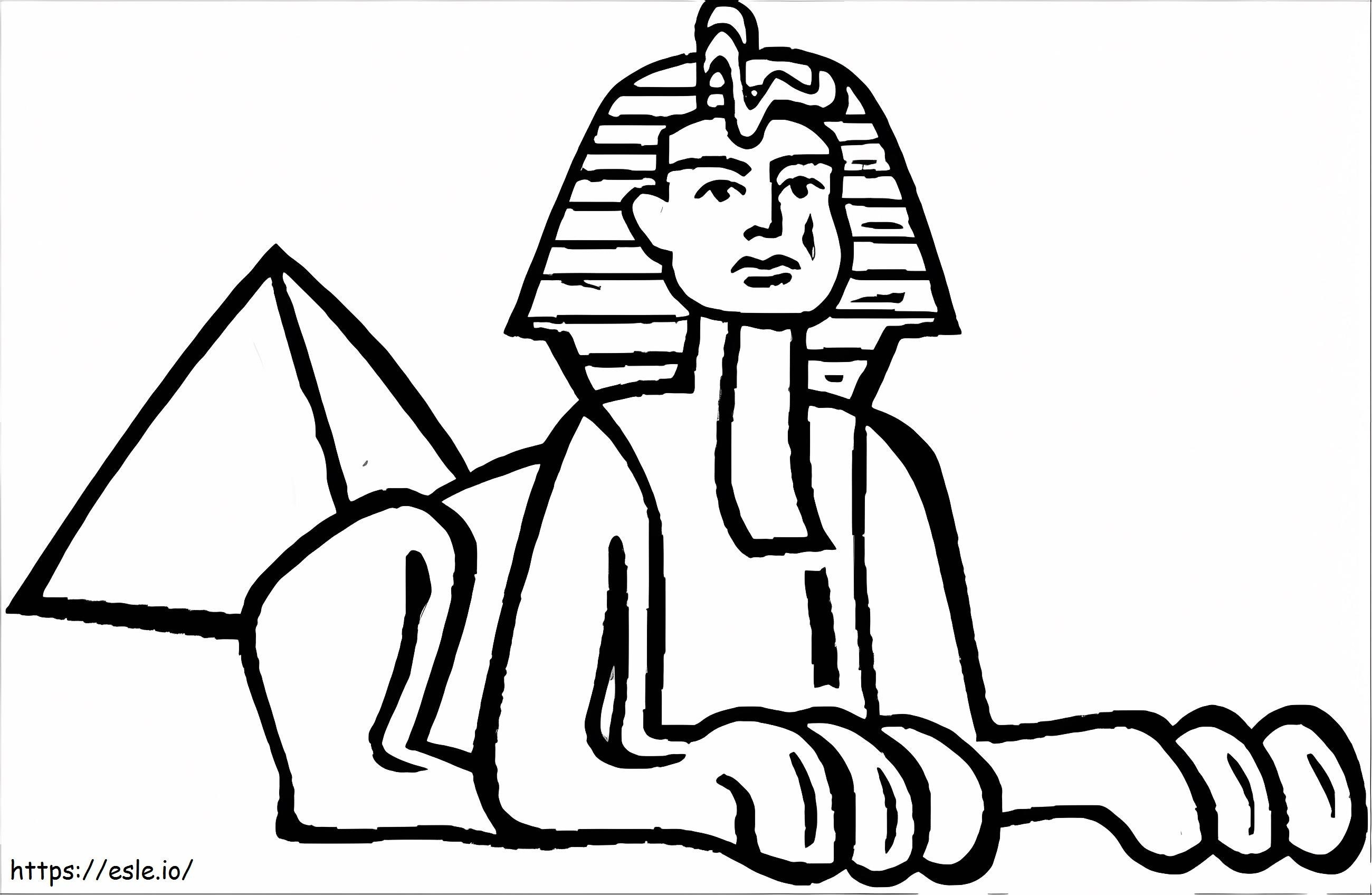 Sfinx In Egypte kleurplaat kleurplaat