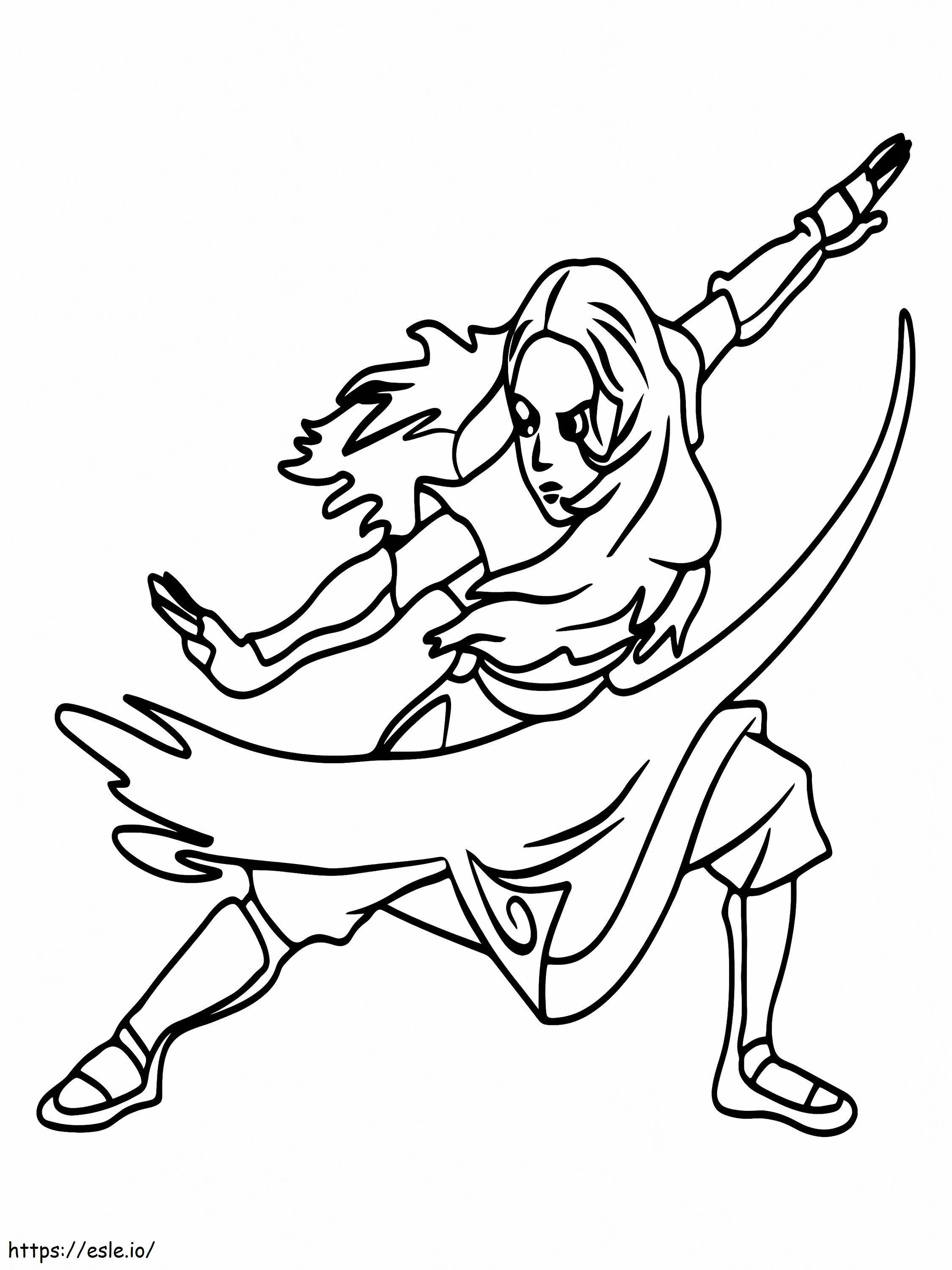 Waterbending Style The Legend Of Korra coloring page