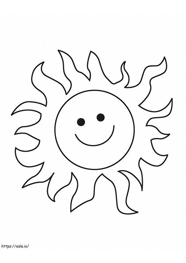 Coloriage Le soleil sourit à imprimer dessin