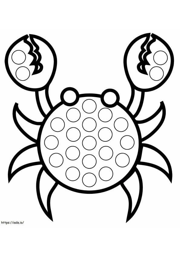 Coloriage Marqueur de point de crabe à imprimer dessin