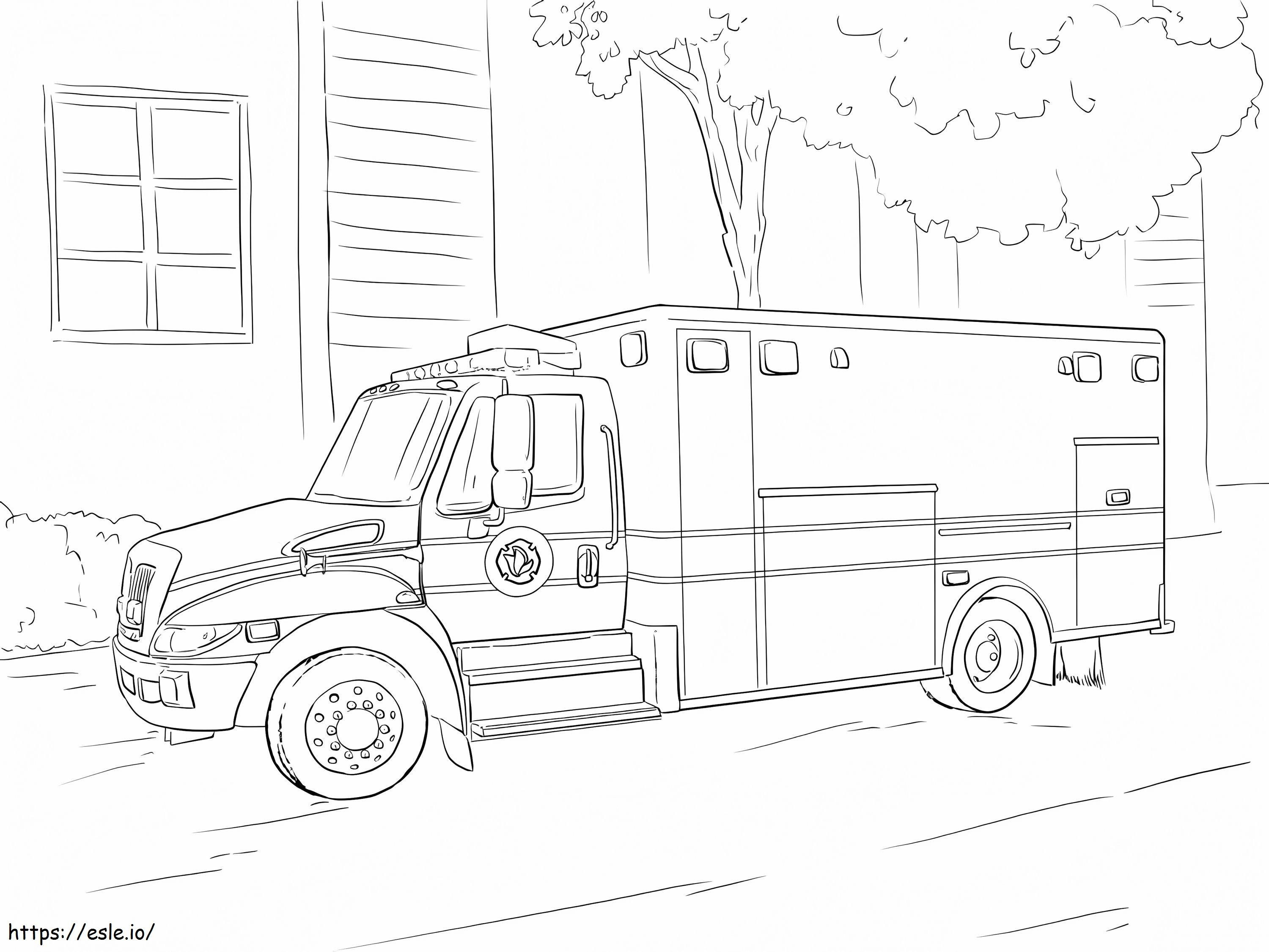 Ambulance 12 coloring page