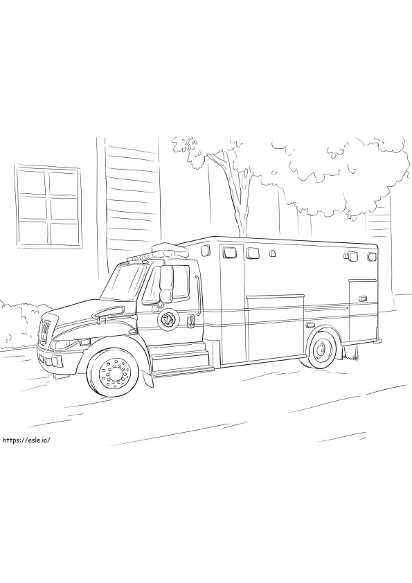 Coloriage Ambulance 12 à imprimer dessin