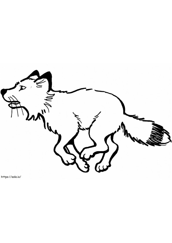 Red Fox Running coloring page