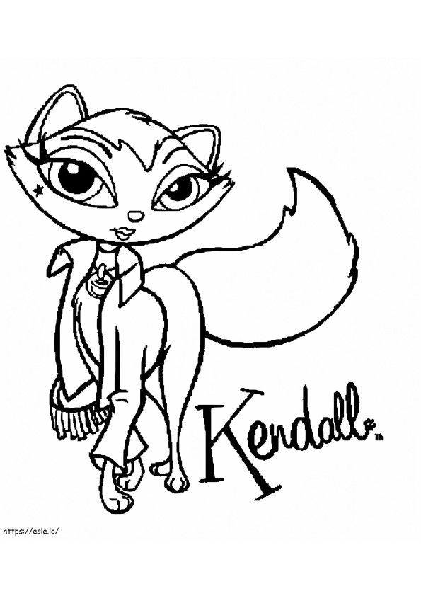 Kendall From Bratz Petz coloring page