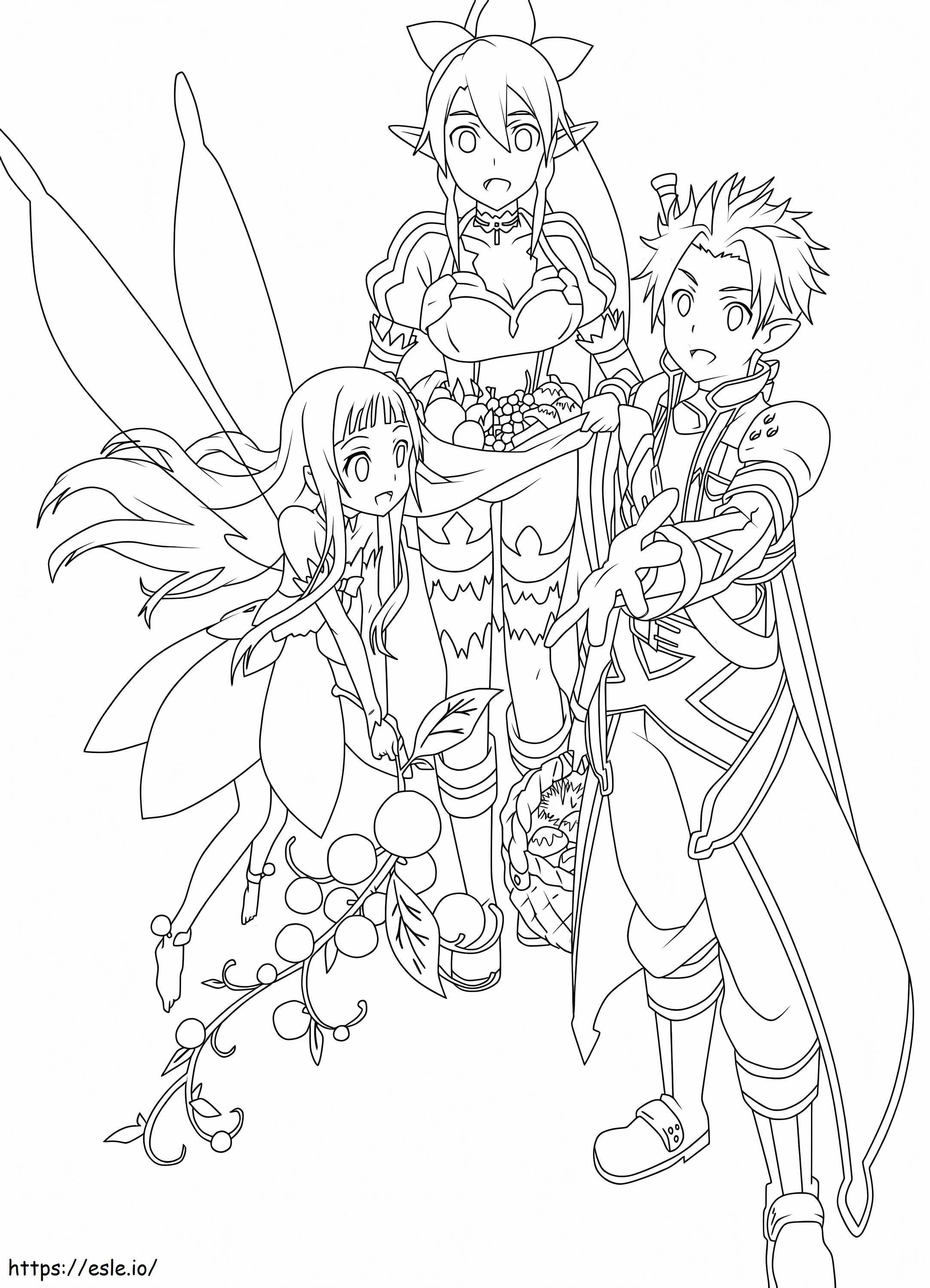 Anime Family coloring page