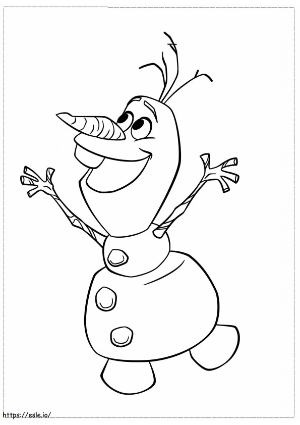Olaf Happy 1 coloring page
