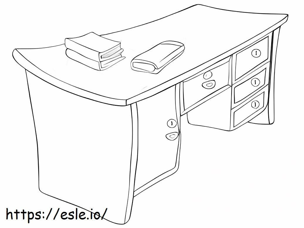 Book On Table coloring page