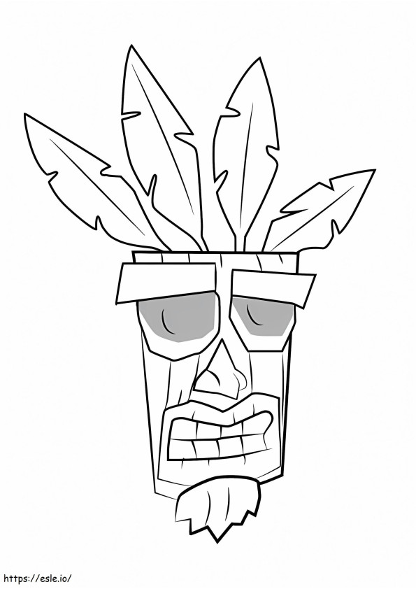 Aku Aku From Crash Bandicoot coloring page