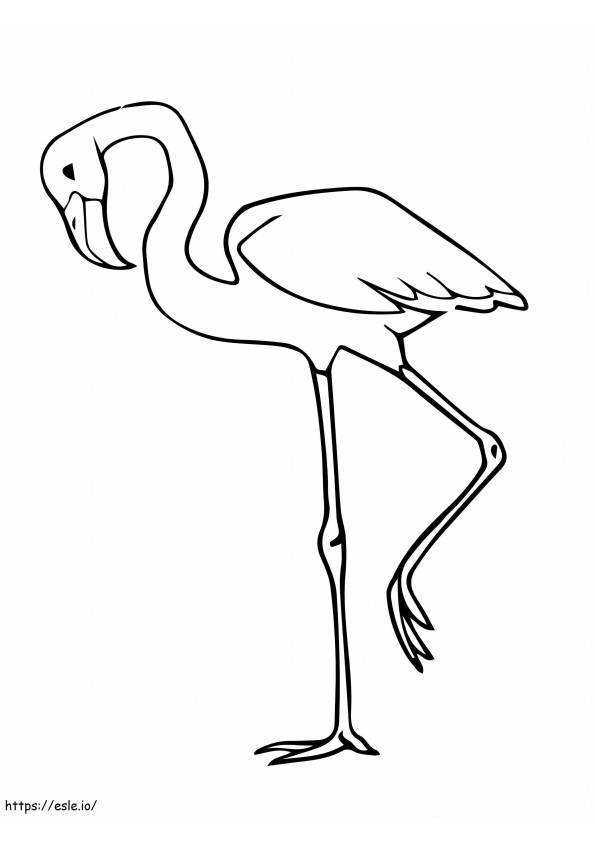 1548644196 ピンクのフラミンゴの鳥 ぬりえ - 塗り絵