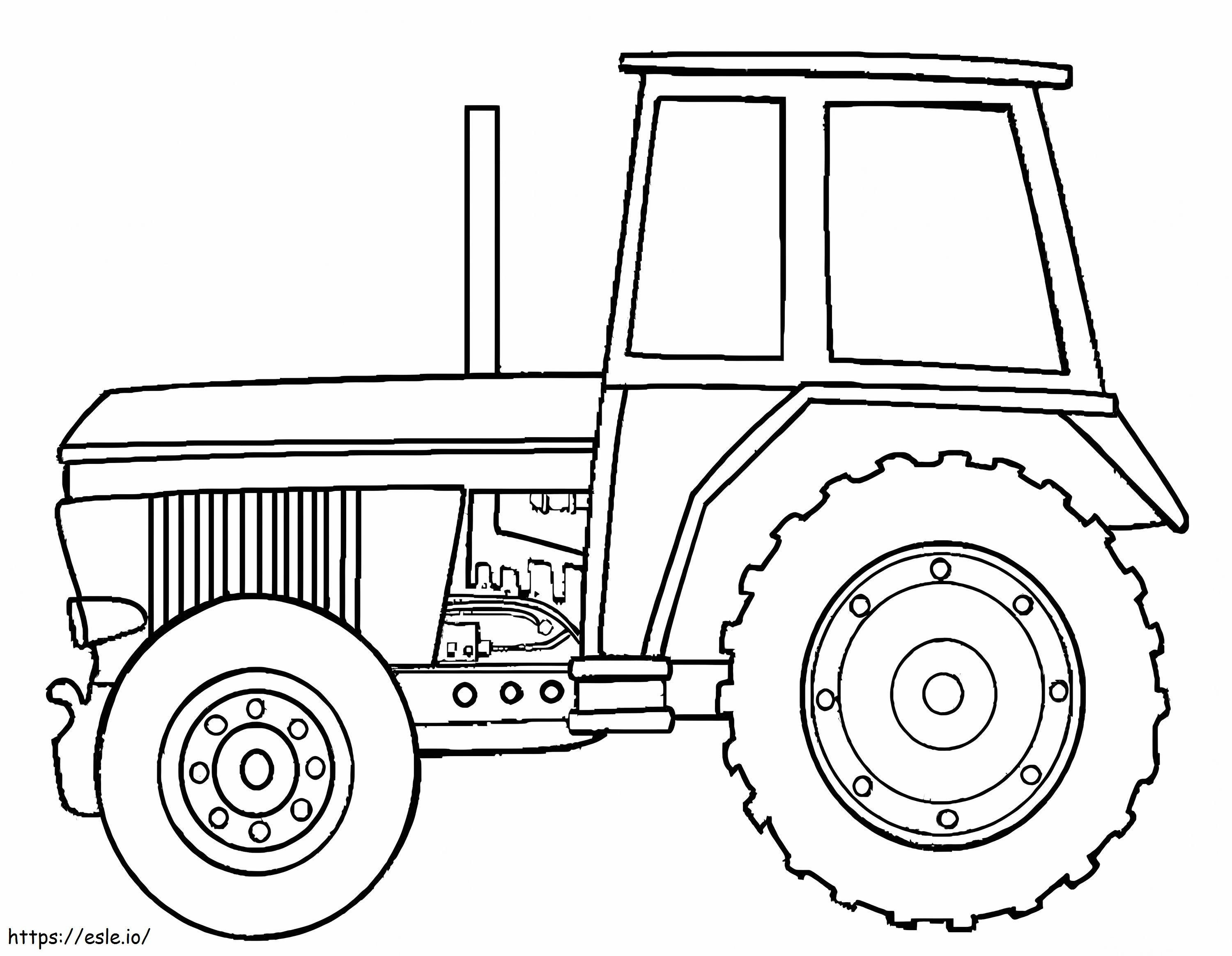 Coloriage Tracteur normal 1 1024X795 à imprimer dessin