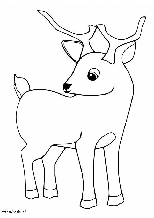 Simple Fawn coloring page